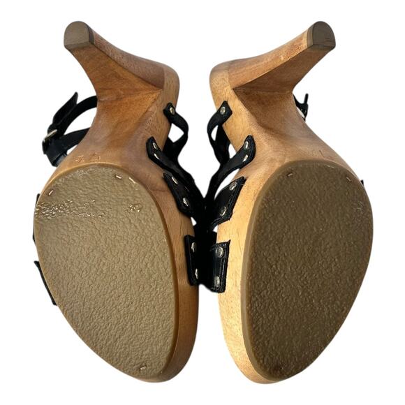 Vintage Michael Kors Womens Slingback Heels Buckle Size 7.5 Retro Disco 70s - Picture 5 of 6